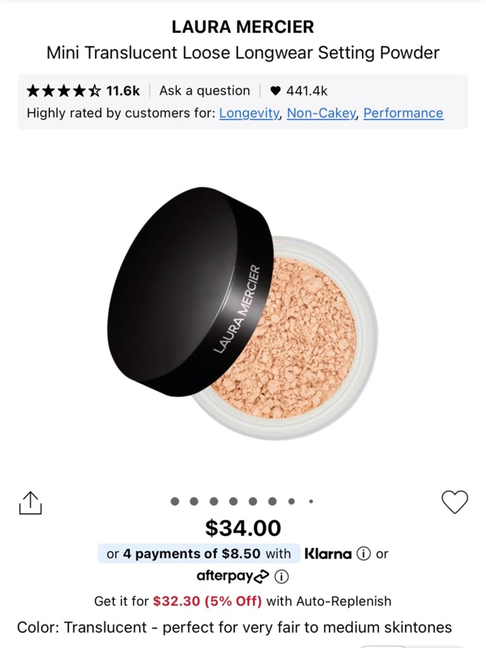 NEW Laura Mercier Setting Powder